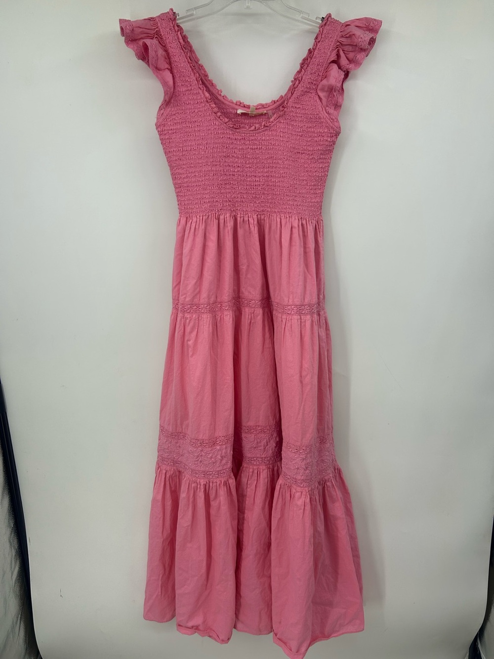 LoveShackFancy Pink Chessie Maxi Dress Size M - Picture 2 of 11